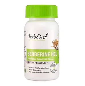 Berberine 98% Extract Capsules 40:1 (12,000 mg eq) Blood Sugar Glucose Support - Picture 1 of 5