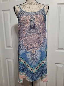 Ocean Pacific Op Women's Large Beach Coverup Cool Loose Hi Lo Tank Cami - Picture 1 of 11