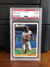 1994 Topps Bilingual Ron Gant Baseball Card #166 PSA 9 Mint 