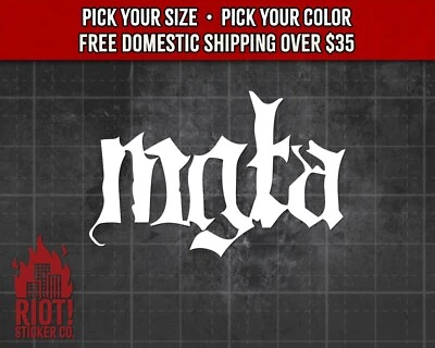 Calcomanía Mgla para pegatina con logotipo de banda de automóvil para computadora portátil de metal negro Foto 1 de 4