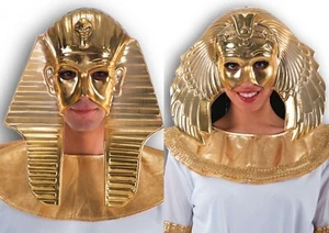 Men & Ladies Egyptian Mask Tutankhamun Sun Goddess Masquerade Ball Fancy Dress - Picture 1 of 3