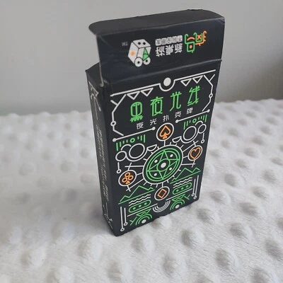 Night Light Playing Cards Fluorescent Poker Deck Neon Card Game Night Asian Word - Image 1 of 4