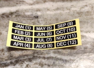 Month Header Planner Stickers Month in White Black Sticker TIX - Picture 1 of 2