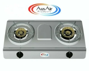 Gas Stove Double Burner Cooker Wok ***NEW DESIGN*** Outdoor Portable - Picture 1 of 4
