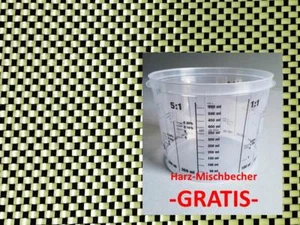 Tela híbrida de 1 m² 200 g/m² aramida, carbono Kevlar, Z-HGH-Plain200, 1 m² - ¡Doblado! - Imagen 1 de 1