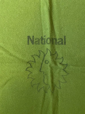 Manta de regazo de lana con telar pelusa FARIBO NATIONAL AIRLINES verde lima Foto 1 de 4