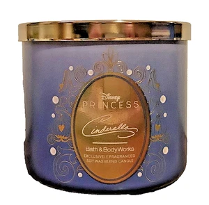 DISNEY PRINCESS CINDERELLA CANDLE LARGE 14.5oz 3 wick Bath Body Works NIB SOY - Picture 1 of 3