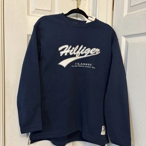Vintage Tommy Hilfiger Sweatshirt 90s Classic Damen Athletic Team XL Navy Blau Neu mit Etikett - Bild 1 von 9