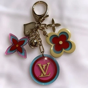 LOUIS VUITTON M65726 Portachiavi Catena Borsa Charm Bijoux Caramelle Fiore Usato - Foto 1 di 7
