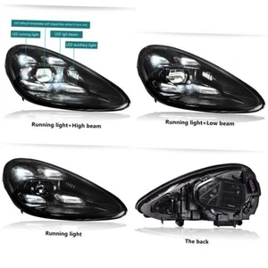 Animation Front Lamps Pair LED Headlight Assembly For Porsche Cayenne 2011-2017 - Picture 1 of 11