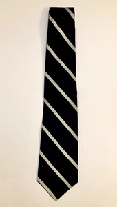 STAFFORD Blue & Silver Striped Men’s Silk Necktie - Bild 1 von 4