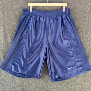 Vtg Nike Hoops Basketball Shorts Men XL Baggy Loose Y2K Silver Tag 2000 Blue - Picture 1 of 7