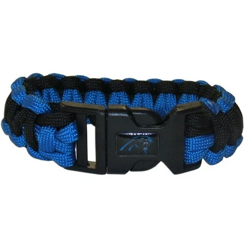 Carolina Panthers Paracord 生存手链运动珠宝带 NFL 足球  — 第 1/1 张图片
