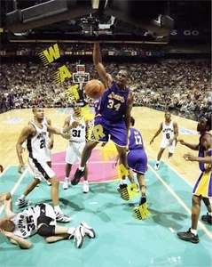 LA LAKERS SHAQUILLE O'NEAL PRINT FROM 35mm NEGATIVE (comes in 4 sizes) - Picture 1 of 2