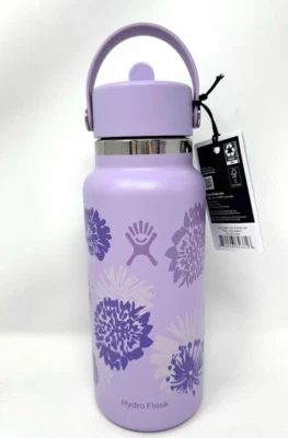 HIDROFLASCO ' PIXIE ' BOTELLA DE AGUA DE ACERO INOXIDABLE ' 32 OZ ' BOCA ANCHA/PAJITA Foto 1 de 4