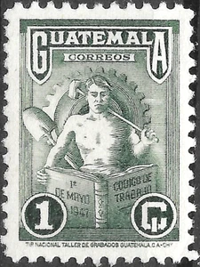 1948 GUATEMALA SC#320 MNH** OG VF🔥Symbolical of Labor🔥 - Picture 1 of 1