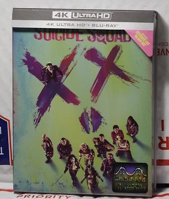 NEW SUICIDE SQUAD 4K ULTRA+ BLU-RAY FULL SLIP STEELBOOK! MANTALAB LOW #035 Foto 1 de 4