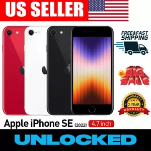 NEW Apple iPhone SE 3rd 5G 2022 64/128/256GB FACTORY UNLOCKED All Colors &Memory - Picture 1 of 10
