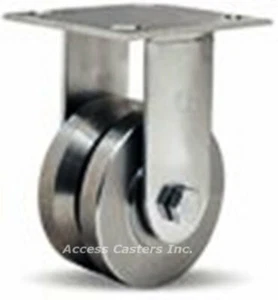 Rueda rígida R-STA-5SVB Hamilton 5" acero inoxidable ranura en V, capacidad 800 libras - Imagen 1 de 1