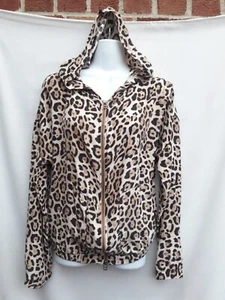 ATM Anthony Thomas Melillo 100% Silk Size M Bomber Jacket Women's Cheetah - Picture 1 of 8