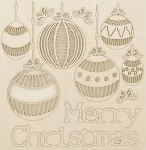 Stamperia DECORATIVE CHIPS - 5.5" x 5.5" - THE NUTCRACKER MERRY CHRISTMAS BALLS - Bild 1 von 2