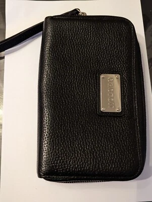 Oroton Black Leather Wmn Wristlet Wallet  - Image 1 of 4