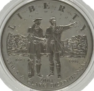 2004 P Lewis & Clark Bicentennial Silver Dollar Proof 90% US Coin See Pics #419 - Picture 1 of 7
