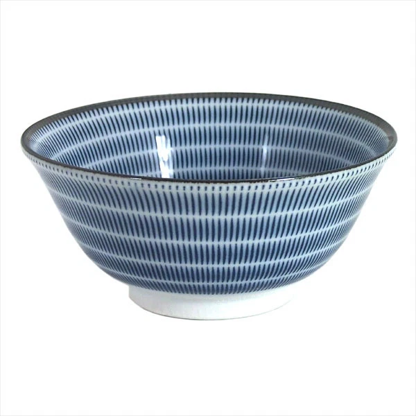Tigela de sopa de arroz de porcelana japonesa 6"D azul real Tokusa Sendan feita no Japão - Imagem 1 de 1