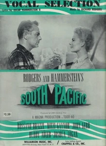 SOUTH PACIFIC VOCAL SELECTION, SHEET MUSIC, 1950s, 40pp - Picture 1 of 6