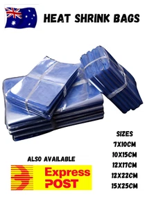 200-500PCS Heat Shrink Bags Wrap Film Packaging Seal Gift Packing PVC Shrinkable - Picture 1 of 11