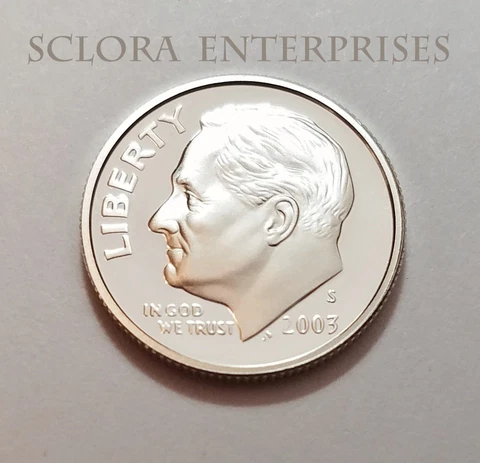 2003 S Roosevelt *90% SILVER  PROOF* Dime  **FREE SHIPPING** Cover