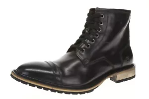 Herren 234828 Andrew Marc Schwarz Glänzend Leder Norwood Stiefel Gr. 8,5 / 42 - Bild 1 von 7