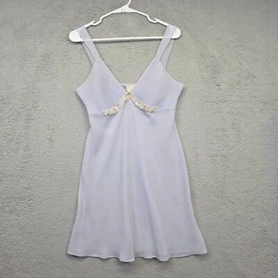 Expressions by California Dynasty Nightgown Slip Women S Lavender Romantic Sheer - Image 1 of 4