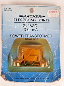 Radio Shack Archer 240V 25.2VAC / 300mA Power Transformer NEW Old Stock - Picture 1 of 9