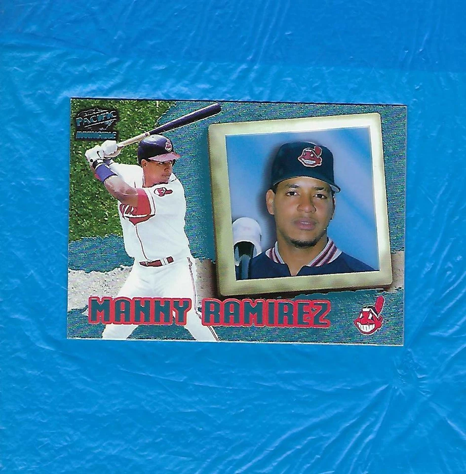 MANNY RAMIREZ 1998 PACIFIC INVINCIBLE PLATINUM BLUE TOUGH VERSION INDIANS ! ! - Image 1 of 1