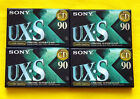 4x taśmy kasetowe SONY UX-S 90 "Double Coating" 1998 + oryginalne opakowanie + zapieczętowane +