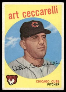 1959 Topps #226 Art Ceccarelli gris/parte posterior oscura en muy buena condición - Imagen 1 de 2