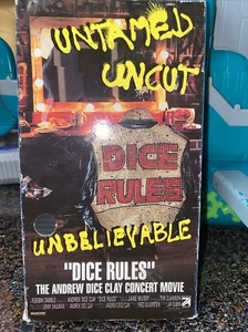 Dice Rules (1991), VHS Movie, Vestron Video (1991), Andrew Dice Clay Doc NC-17 - Foto 1 di 1