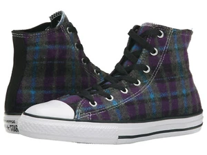 Converse CT AS Hi Youth Shoe - Plaid Fabic 649982C NIB! NEW! Sizes Think School! - Picture 1 of 7