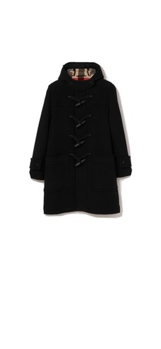 Cappotto da uomo nero misto lana Burberry taglia 56