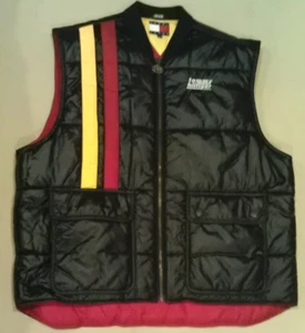 RARE Tommy Hilfiger Jeans Quilted Insulated Puffer Vest Zip Up Mens XL Black EUC - Picture 1 of 14