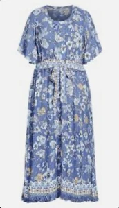 Nuevo con etiquetas Vestido Refinity City Chic Azul Bebé Talla L - Imagen 1 de 7