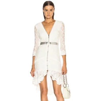 $596 MINIVESTIDO ALEXIS REVOLVE MARFIL BORDADO ENCAJE XS Foto 1 de 4