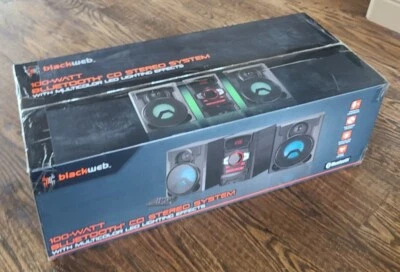 Blackweb BWD19AAA06 100 Watt Bluetooth Stereo System 2 Speakers -Brand NEW - Image 1 of 4