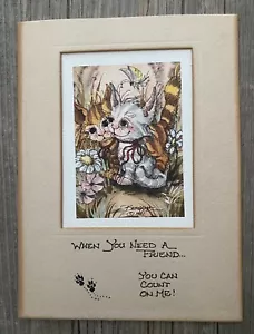 Litografía 1981 Jody Bergsma edición limitada cuando necesites un amigo... ¡puedes contar conmigo! - Imagen 1 de 3