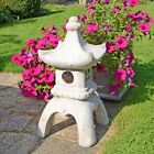 "large Pagoda Lantern" Garden Ornament In Weathered Light Stone Effect, Yst-211