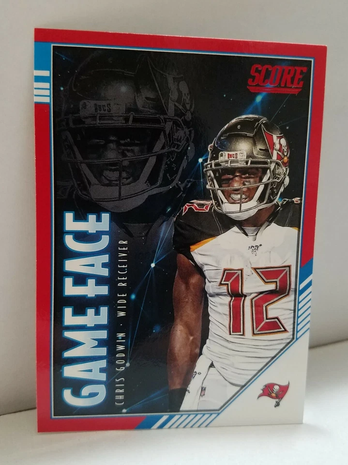 2020 Score Chris Godwin Red Parallel Game Face #GF-CG Tampa Bay Buccaneers - Image 1 of 2