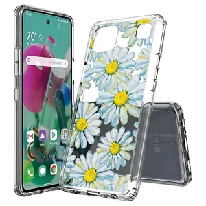 White Daisy Slim Hybrid Backcover leichte Hartschale für LG K-Serie - Bild 1 von 5