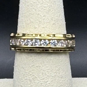 Anillo conjunto canal - Hecho con elementos Swarovski - Talla 8 - Imagen 1 de 8