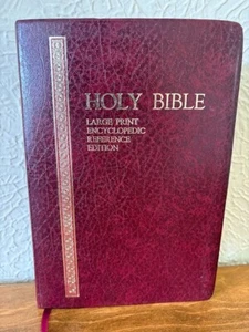 Holy Bible KJV LARGE PRINT Encyclopedic Reference Edition Red Letter Maps Royal - Foto 1 di 7